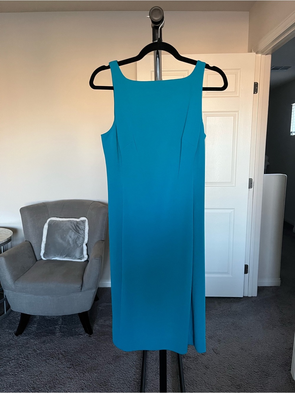 Nicole Miller Sleeveless Teal Shift Dress - Classic Women’s Cocktail Dress